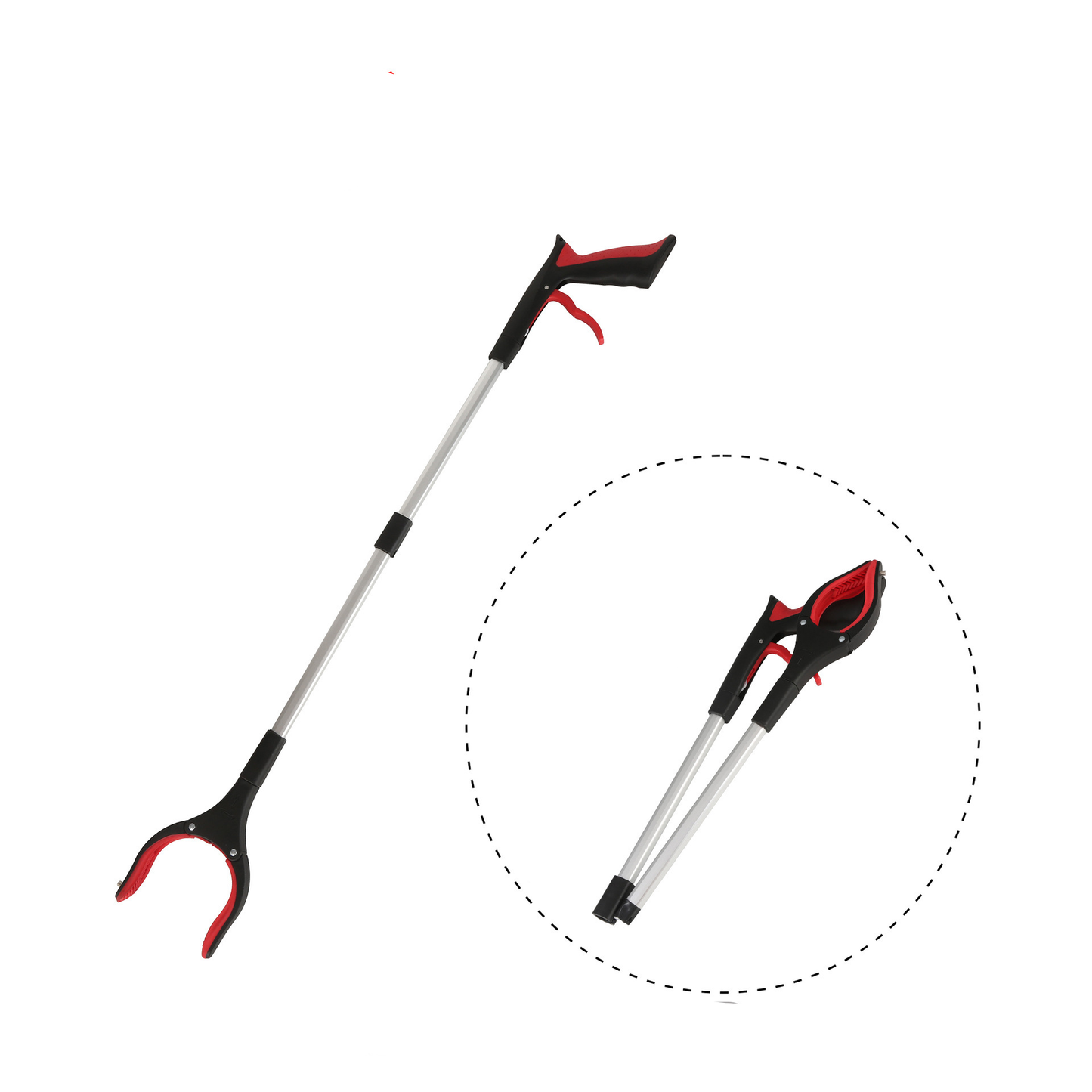 Magnetic Foldable Litter Picker with Rotating Head