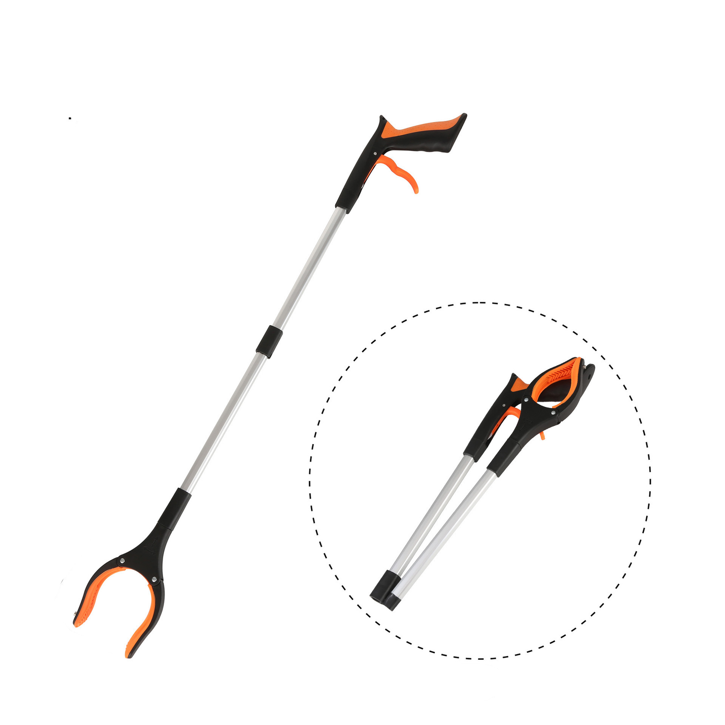 Magnetic Foldable Litter Picker with Rotating Head