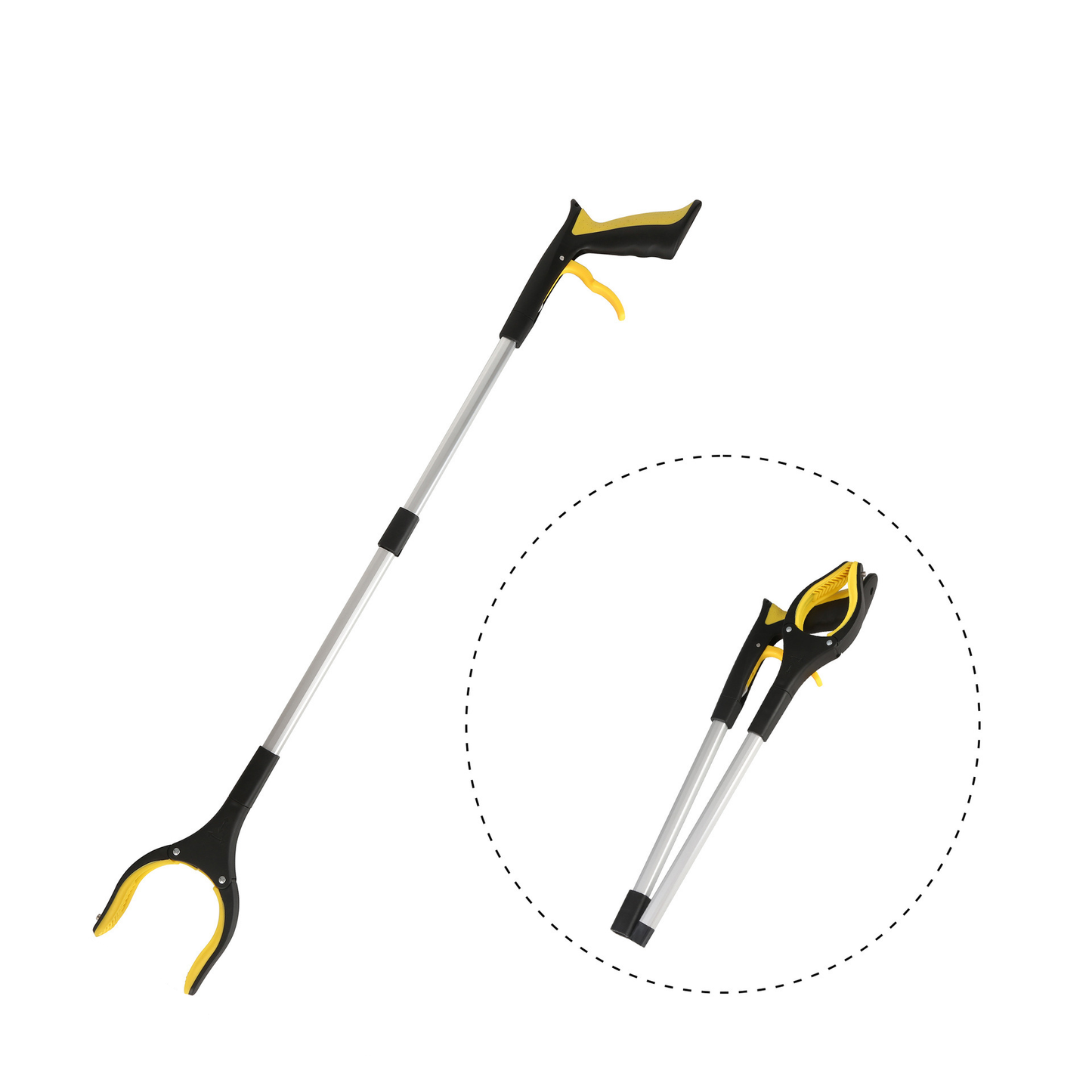 Magnetic Foldable Litter Picker with Rotating Head