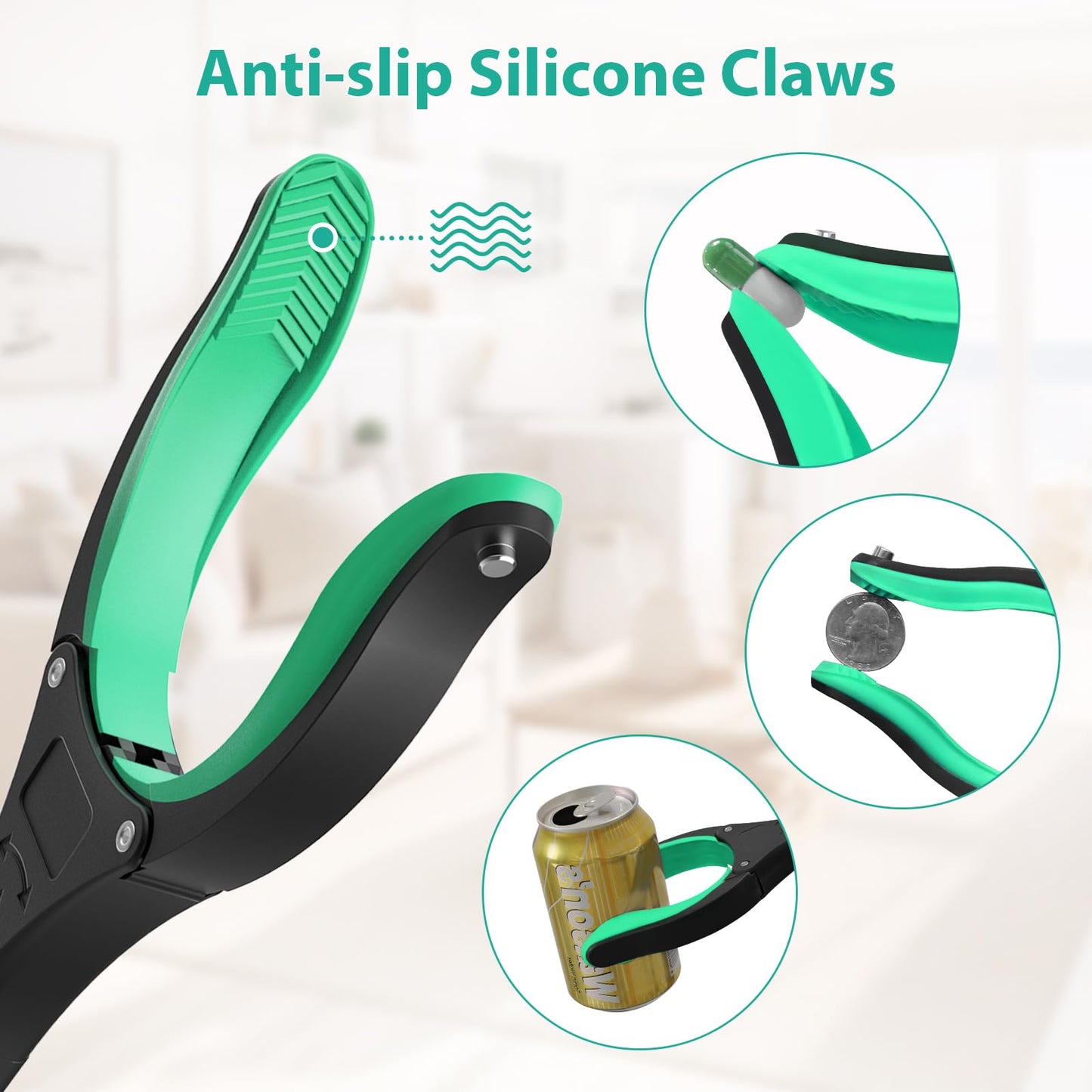 Magnetic Foldable Litter Picker with Rotating Head
