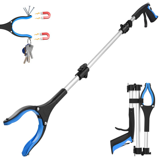 Magnetic Foldable Litter Picker with Rotating Head